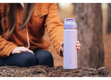 Termo Tramontina 650 ml en Acero Revestido Lila con Sorbete
