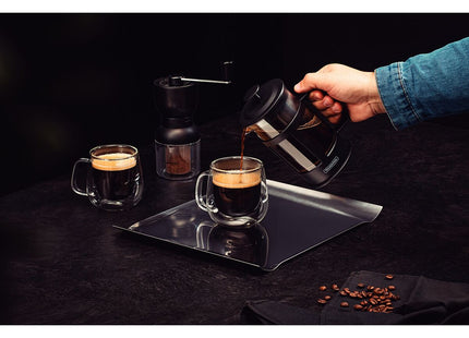 Cafetera Francesa Tramontina en Vidrio y Polipropileno Negro 600 ml