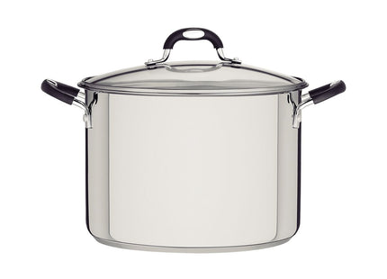 Olla alta  Astro Silicone de acero inoxidable con fondo triple con tapa de vidrio de 30 cm y 20.8 l Tramontina