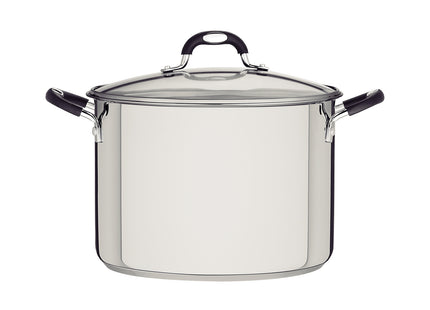 Olla alta  Astro Silicone de acero inoxidable con fondo triple con tapa de vidrio de 30 cm y 20.8 l Tramontina