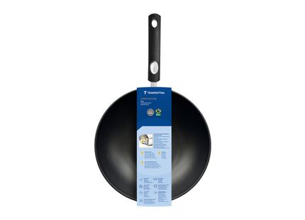 Wok Tramontina Astro Silicone de Acero Inoxidable con Fondo Triple revestimiento interno antiadherente 28 cm 3.3 L