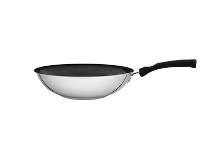 Wok Tramontina Astro Silicone de Acero Inoxidable con Fondo Triple revestimiento interno antiadherente 28 cm 3.3 L