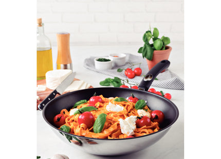 Wok Tramontina Astro Silicone de Acero Inoxidable con Fondo Triple revestimiento interno antiadherente 28 cm 3.3 L