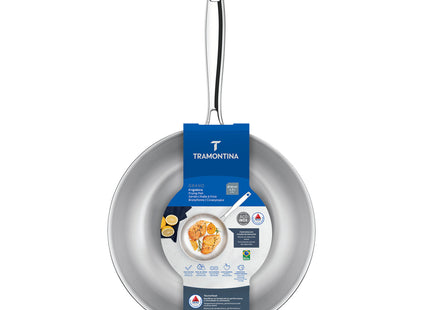 Sartén Tramontina Grano de acero inoxidable cuerpo triple con mango 20 cm 1.2 L