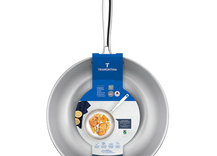 Sartén Tramontina Grano de acero inoxidable con cuerpo triple y mango 30 cm 3.4 L