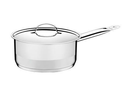 Olla Tramontina Professional de acero inoxidable fondo triple con tapa plana detalle satinado 20 cm 2.9 L
