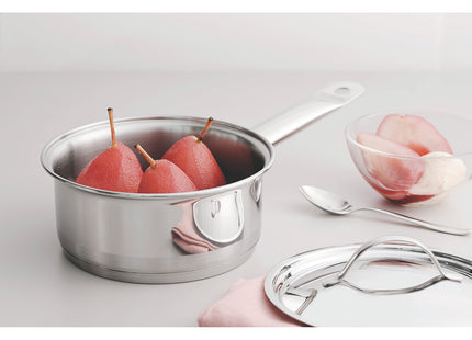 Olla Tramontina Professional de acero inoxidable fondo triple con tapa plana detalle satinado 20 cm 2.9 L