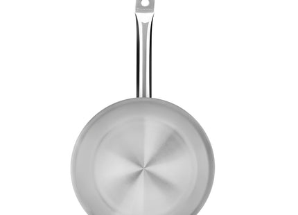 Sartén Tramontina Professional raso de acero inoxidable fondo triple con mango 20 cm 1.1 L