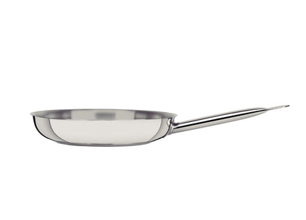 Sartén Tramontina Professional raso de acero inoxidable fondo triple con mango 20 cm 1.1 L