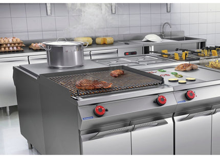 Olla alta Tramontina Professional de acero inoxidable fondo triple con tapa y asas 28 cm 15.7 L