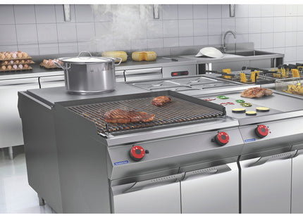 Olla alta Tramontina Professional de acero inoxidable fondo triple con tapa y asas 28 cm 15.7 L