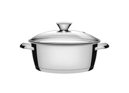 Cacerola rasa  Allegra de acero inoxidable con fondo triple de 24 cm y 4.2 l Tramontina