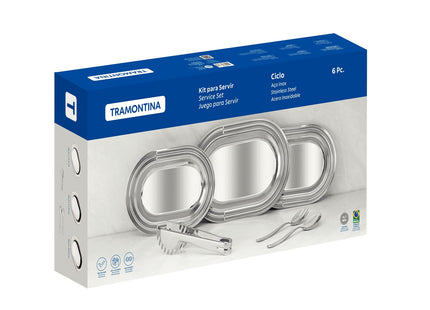 Juego para servir Tramontina Ciclo acero inoxidable 6 pzas.