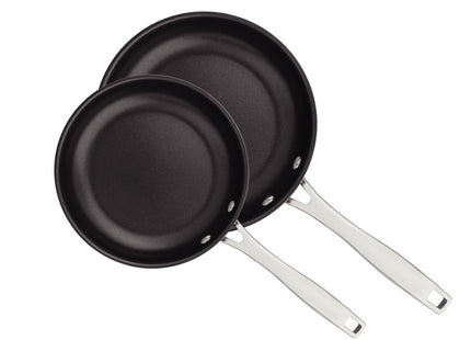 Juego de sartenes Tramontina Grano de acero inoxidable con cuerpo triple revestimiento interno de antiadherente con mango 2 pzas