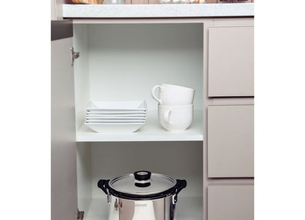 Batería de Cocina Tramontina Grano Compact en Acero Inoxidable con Cuerpo Triple y Asas en Baquelita Negro 3 piezas