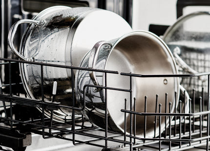 Batería de cocina Allegra de acero inoxidable con fondo triple de 6 piezas Tramontina Tapa de Vidrio