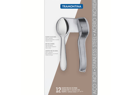 Juego cucharas para té acero inoxidable 12 pzas.