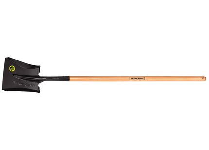 Pala cuadrada tipo americana, mango de madera 120 cm