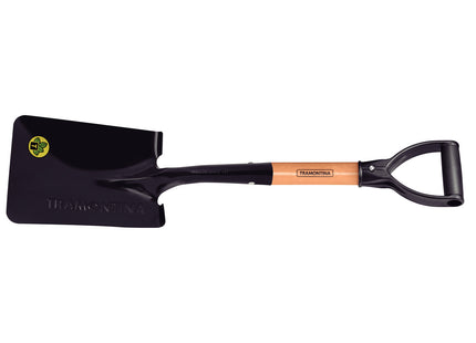 Pala cuadrada pequeña, mango de madera 45 cm