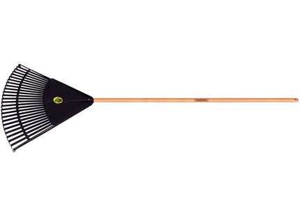 Escoba Plástica Negra Tramontina con 26 Dientes y Mango de Madera 120 cm Desarmado