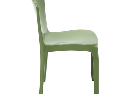 Silla Tramontina Summa Marina Eco en Polipropileno Océano +Clean Verde Oliva