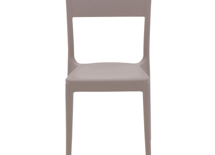 Silla Tramontina Summa Diana en Polipropileno y Fibra de Vidrio Taupe