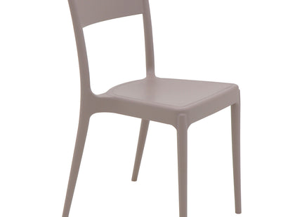 Silla Tramontina Summa Diana en Polipropileno y Fibra de Vidrio Taupe