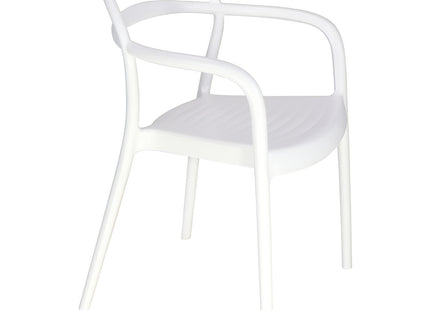 Silla Tramontina Summa Sissi de polipropileno y fibra de vidrio con brazos blancos