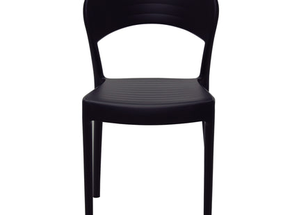 Silla Tramontina Summa Sissi con Respaldo Cerrado en Polipropileno y Fibra de Vidrio Negro ECO