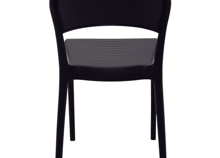Silla Tramontina Summa Sissi con Respaldo Cerrado en Polipropileno y Fibra de Vidrio Negro ECO