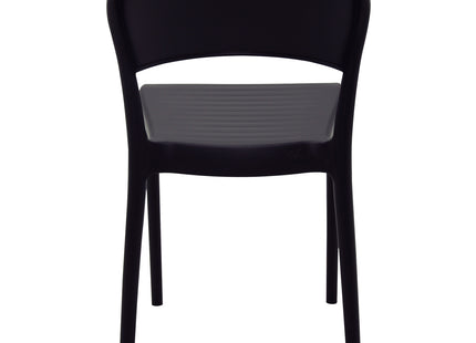 Silla Tramontina Summa Sissi con Respaldo Cerrado en Polipropileno y Fibra de Vidrio Negro ECO