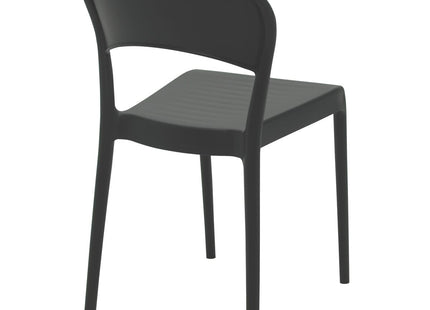 Silla Tramontina Summa Sissi con Respaldo Cerrado en Polipropileno y Fibra de Vidrio Negro ECO