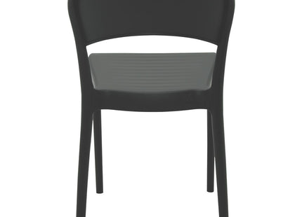 Silla Tramontina Summa Sissi con Respaldo Cerrado en Polipropileno y Fibra de Vidrio Negro ECO