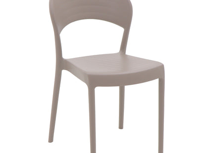 Silla Tramontina Summa Sissi  Eco en Polipropileno y Fibria de Vidrio Cerrada Taupe