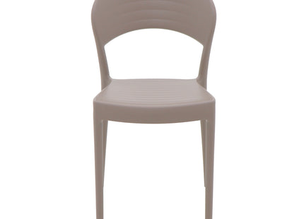 Silla Tramontina Summa Sissi  Eco en Polipropileno y Fibria de Vidrio Cerrada Taupe