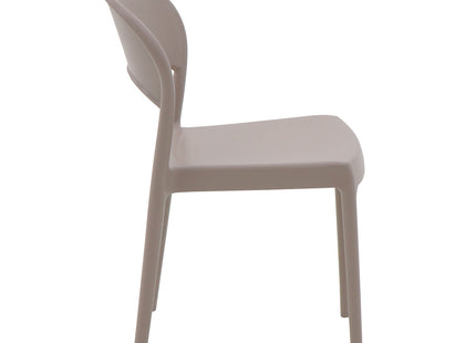 Silla Tramontina Summa Sissi  Eco en Polipropileno y Fibria de Vidrio Cerrada Taupe