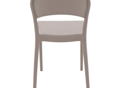Silla Tramontina Summa Sissi  Eco en Polipropileno y Fibria de Vidrio Cerrada Taupe