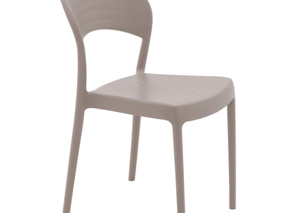 Silla Tramontina Summa Sissi  Eco en Polipropileno y Fibria de Vidrio Cerrada Taupe