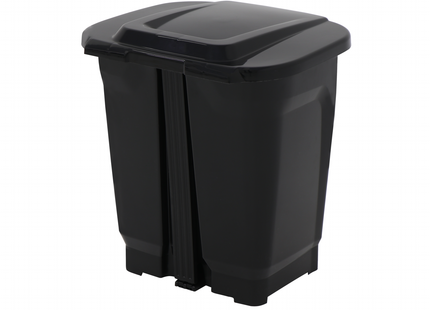 Basurero Tramontina T-Force en Polipropileno Negro 25 L