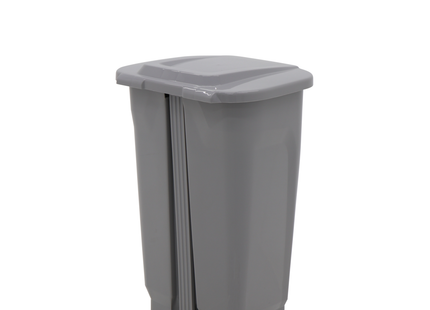 Basurero Tramontina T-Force en Polipropileno Gris 50 L