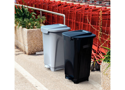 Basurero Tramontina T-Force en Polipropileno Gris 50 L
