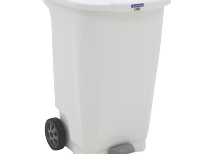 Basurero Tramontina T-Force en Polipropileno Blanco con Ruedas 100 L