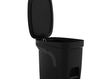 Basurero Tramontina Compact Pedal en Polipropileno Negro con Asta en Acero Galvanizado 7 L