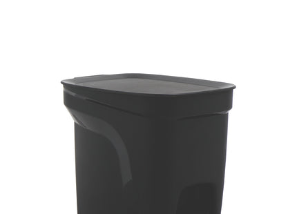 Basurero Tramontina Compact Pedal en Polipropileno Negro con Asta en Acero Galvanizado 7 L