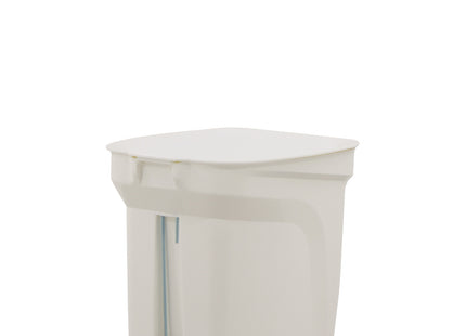 Basurero Tramontina Urban Pedal en Polipropileno Blanco con Asta en Acero Galvanizado 7 L