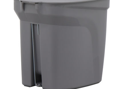 Basurero Tramontina Compact Pedal en Polipropileno Gris con Asta en Acero Galvanizado 7 L