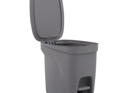 Basurero Tramontina Compact Pedal en Polipropileno Gris con Asta en Acero Galvanizado 7 L