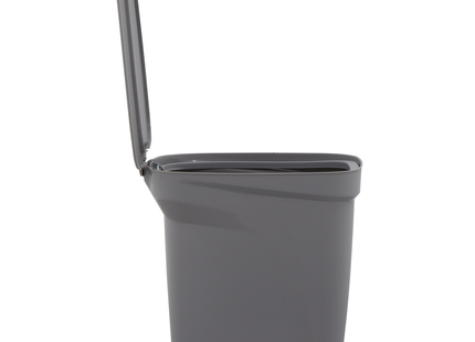 Basurero Tramontina Compact Pedal en Polipropileno Gris con Asta en Acero Galvanizado 7 L
