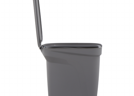 Basurero Tramontina Compact Pedal en Polipropileno Gris con Asta en Acero Galvanizado 7 L