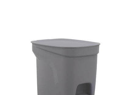 Basurero Tramontina Compact Pedal en Polipropileno Gris con Asta en Acero Galvanizado 7 L